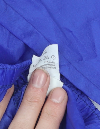 Errea Men's Blue Windbreaker Jacket Size S