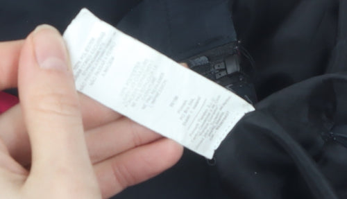 Technolayer Women's Black Lightweight Waterproof Hooded Jacket Size 12