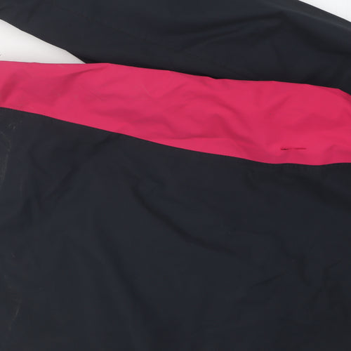 Technolayer Women's Black Lightweight Waterproof Hooded Jacket Size 12