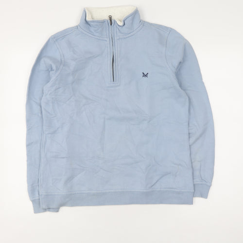 Crew Clothing Men’s Blue 1/4 Zip Sweatshirt Size 10