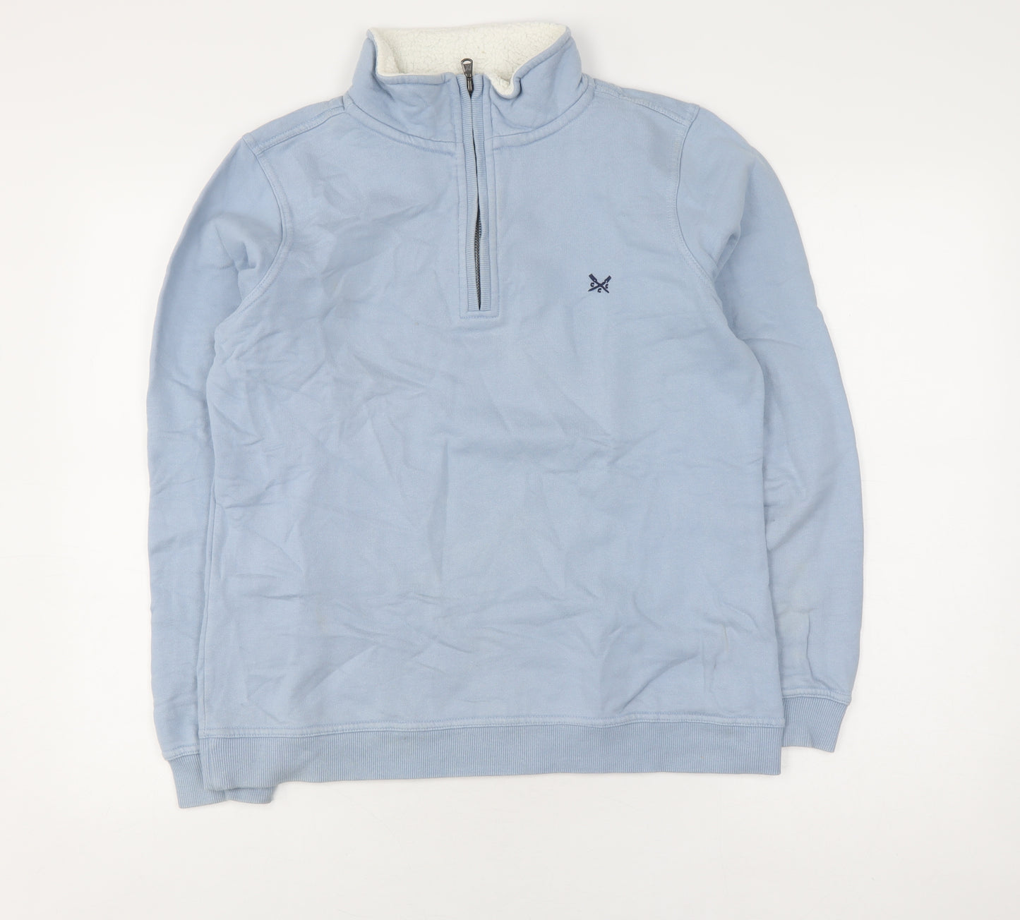 Crew Clothing Men’s Blue 1/4 Zip Sweatshirt Size 10