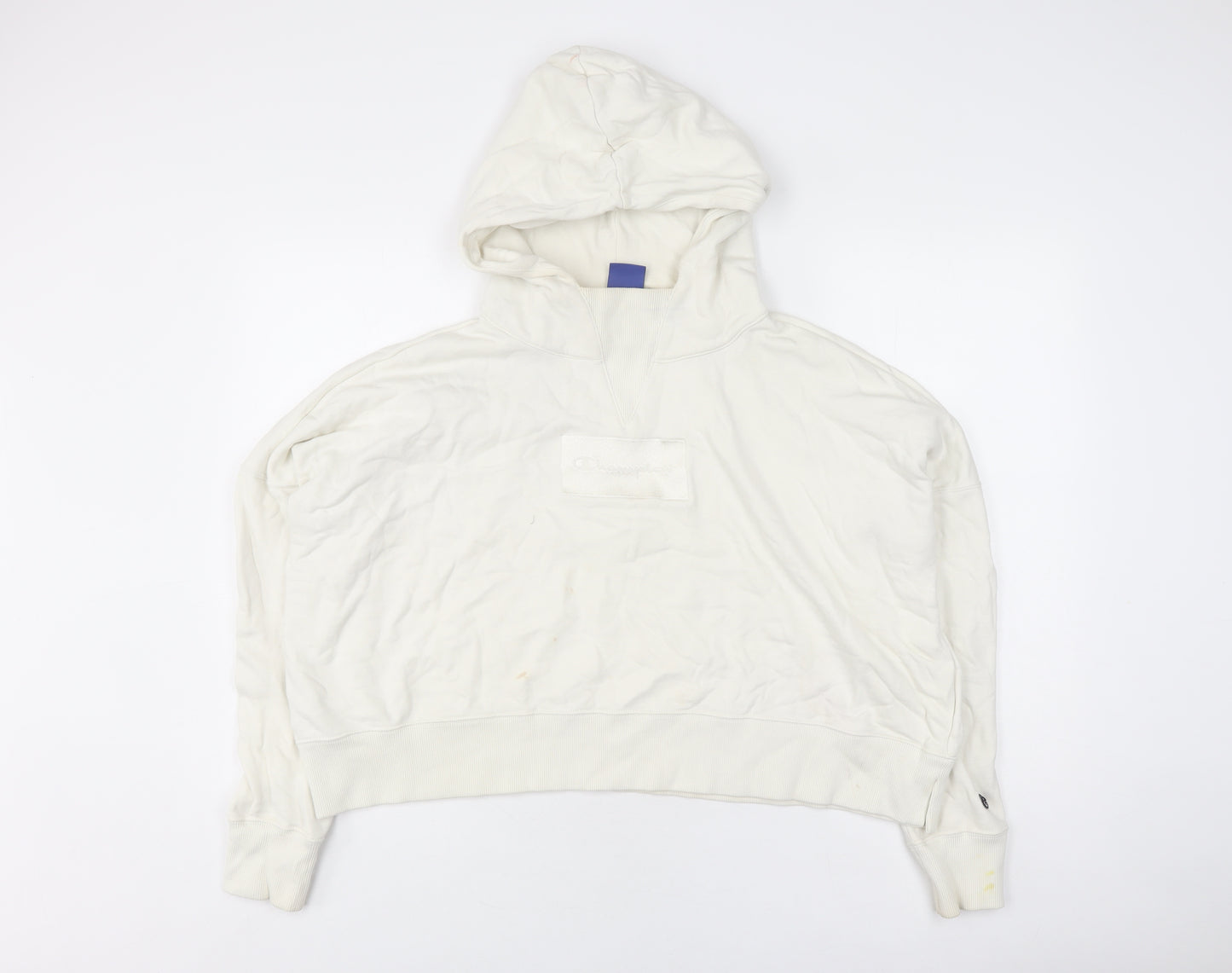 Champion Unisex White Pullover Hoodie Medium