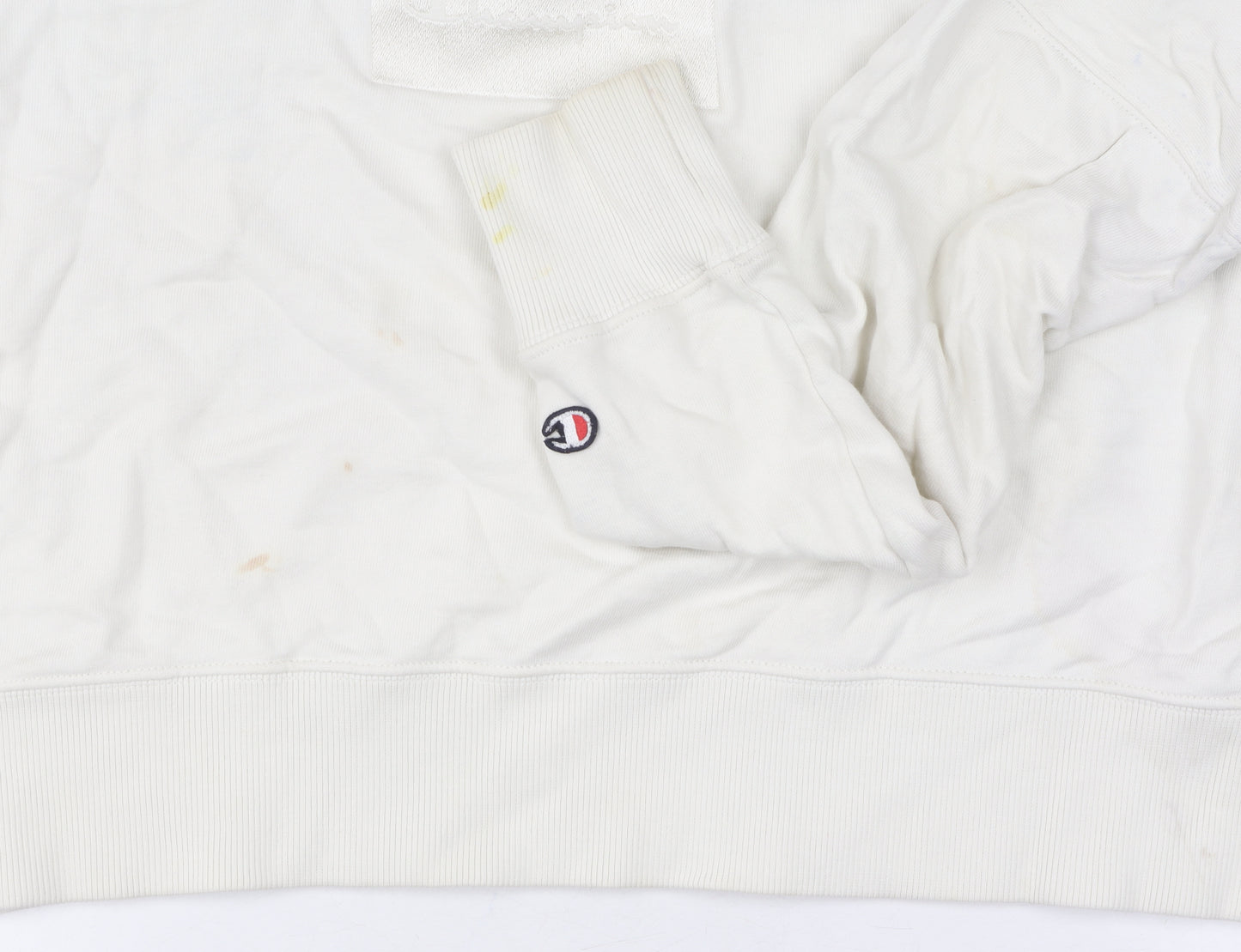 Champion Unisex White Pullover Hoodie Medium