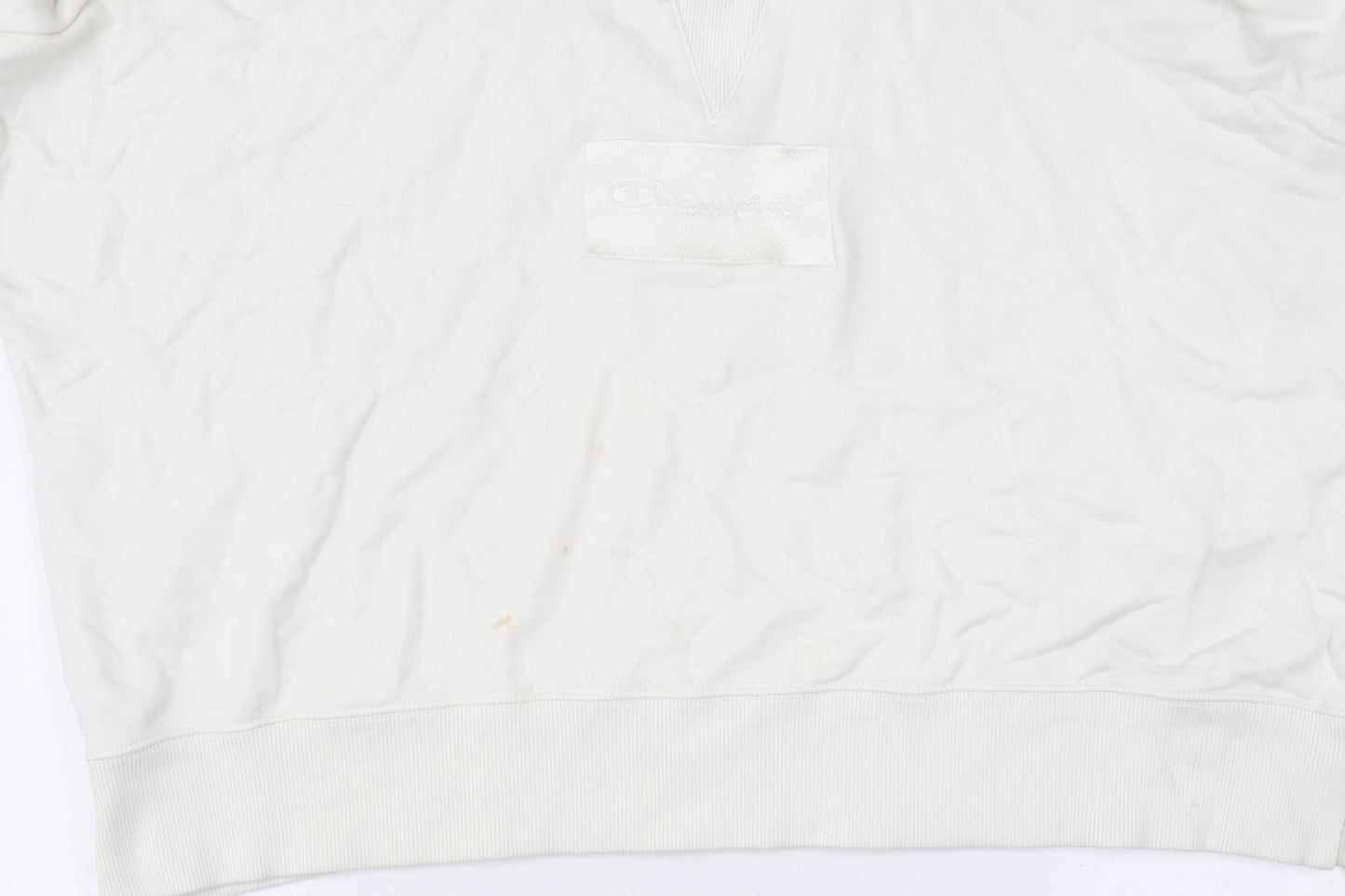 Champion Unisex White Pullover Hoodie Medium