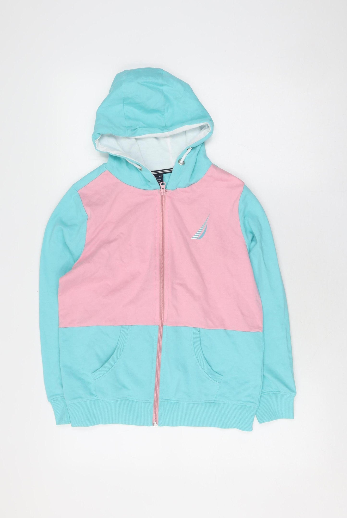 Nautica Multicoloured Girls Basic Jacket, 11 Years, Hooded Zip