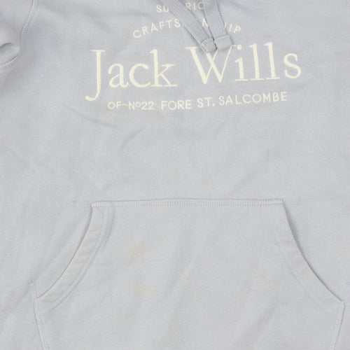 Jack Wills Women's Blue Pullover Hoodie Size 10