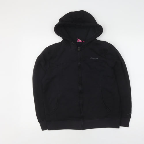 LA Gear Women's Black Full Zip Hoodie Size 10