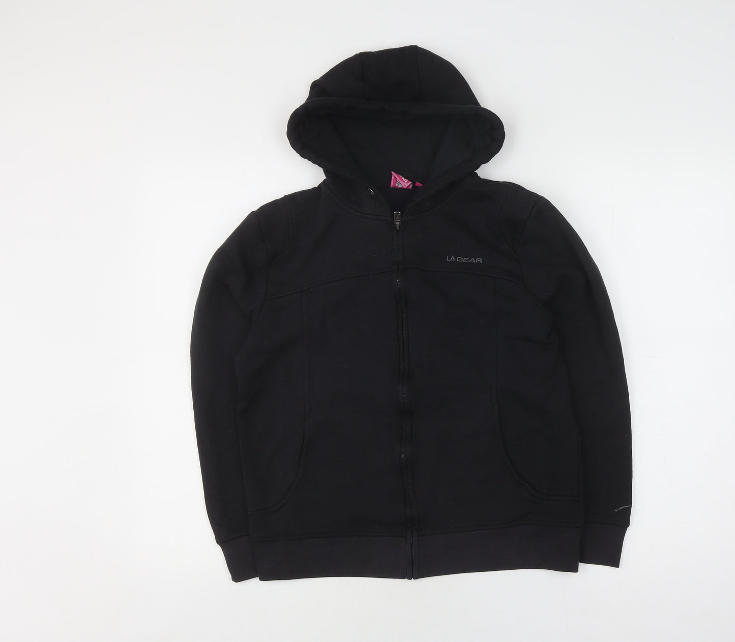 LA Gear Women's Black Full Zip Hoodie Size 10