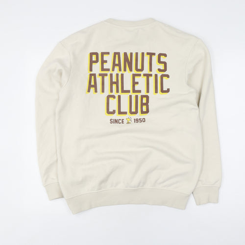 H&M Unisex Ivory XS Snoopy Sweatshirt