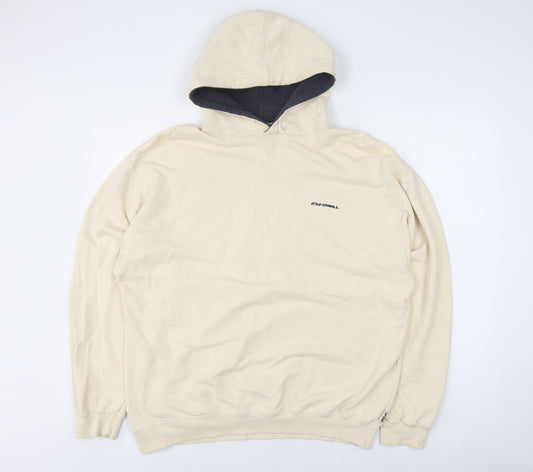 O'Neill Beige Pullover Hoodie L Men's Logo Style