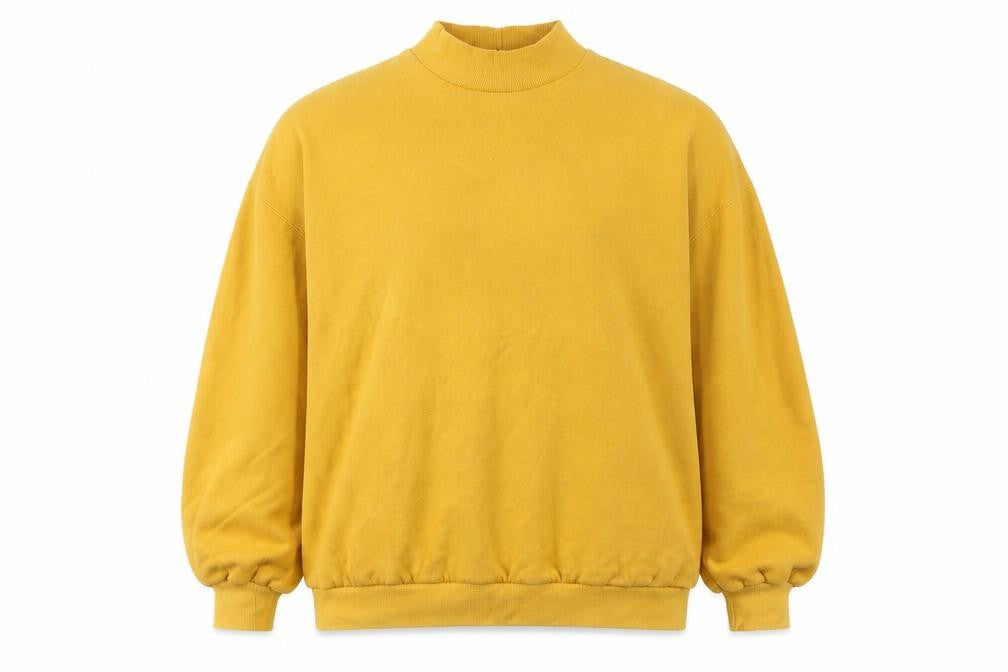 Front view of Bershka Women's Yellow Mock Neck jumper L
