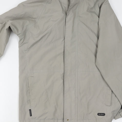 Peter Storm Men's Grey Hooded Rain Jacket, Size S