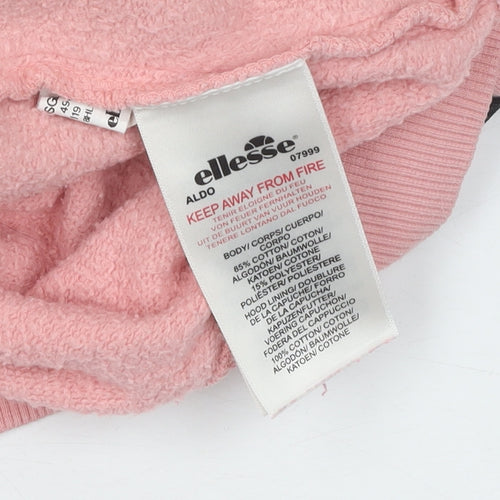 Ellesse Women's Pink Full Zip Hoodie Size 10
