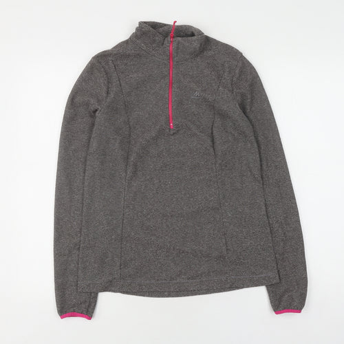 Decathlon Women's Grey 1/2 Zip Pullover Sweatshirt XS
