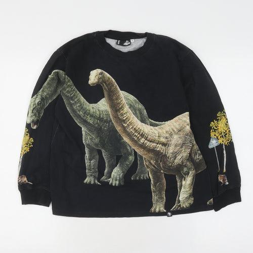 Molo Boys' Black Jurassic World Dino Long Sleeve T-Shirt Size 12