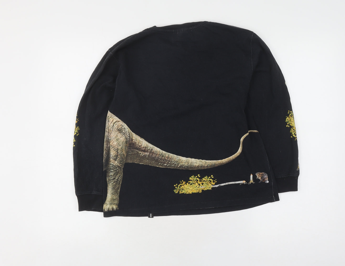 Molo Boys' Black Jurassic World Dino Long Sleeve T-Shirt Size 12