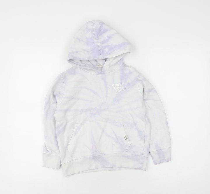 Saltrock Girls White Tie-Dye Pullover Hoodie Size 7