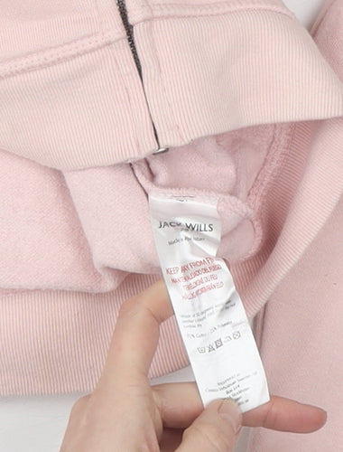 Jack Wills Girls Pink Full Zip Hoodie 7-8 Years