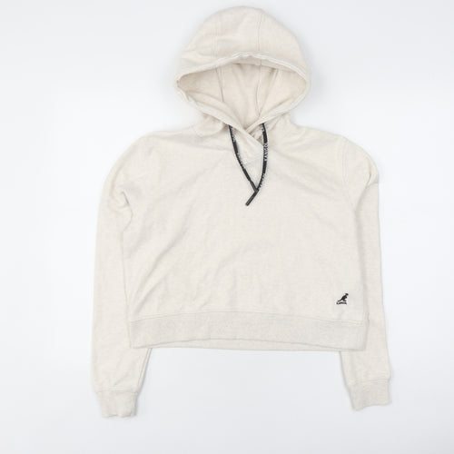 Kangol Women's Beige Hoodie, Size 10, Casual Pullover