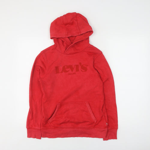 Levi's Red Pullover Hoodie Unisex Adult 164 with Logo