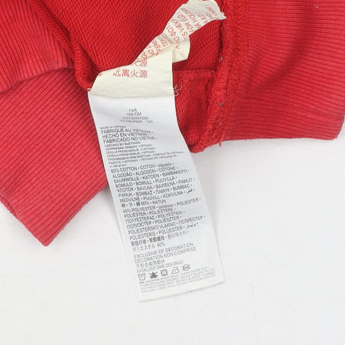 Levi's Red Pullover Hoodie Unisex Adult 164 with Logo