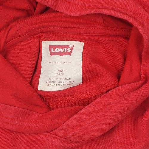 Levi's Red Pullover Hoodie Unisex Adult 164 with Logo