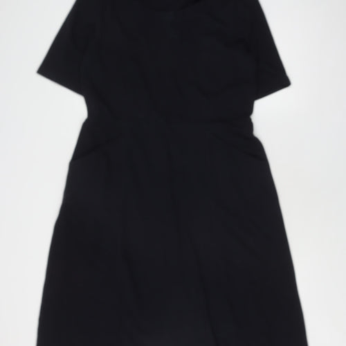 WoolOvers Women's Black M Stretch Sheath Dress