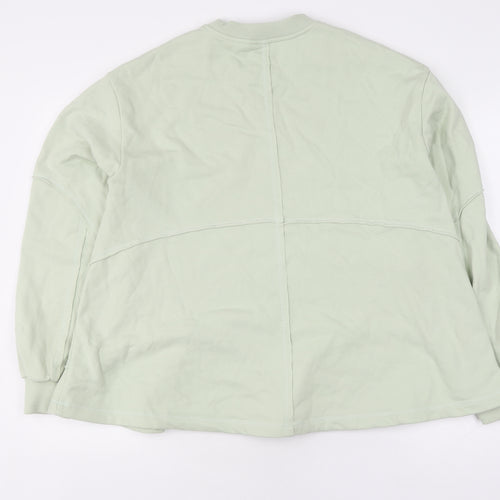 Sweaty Betty Women's Green Cotton Pullover Jumper, Size 14