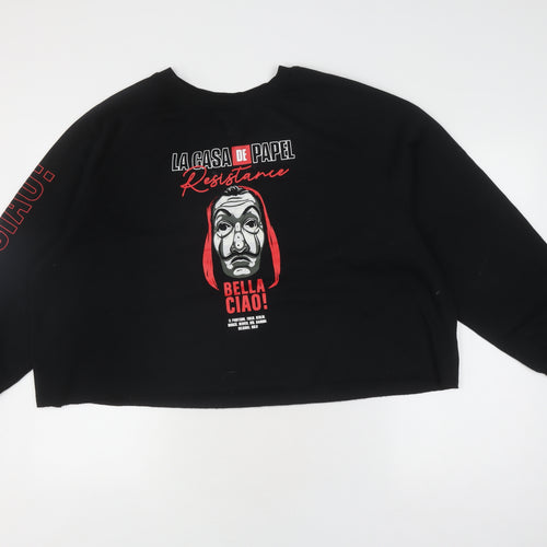 La Casa De Papel Women's Black XL Graphic Sweatshirt
