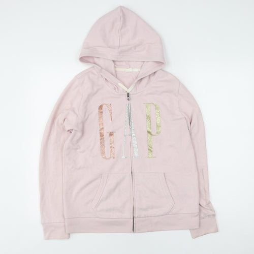Gap Women's Pink Full Zip Hoodie, Size S, Casual Comfort