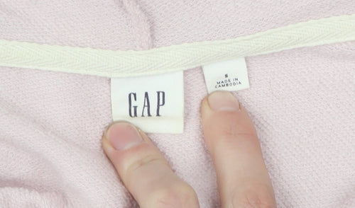 Gap Women's Pink Full Zip Hoodie, Size S, Casual Comfort