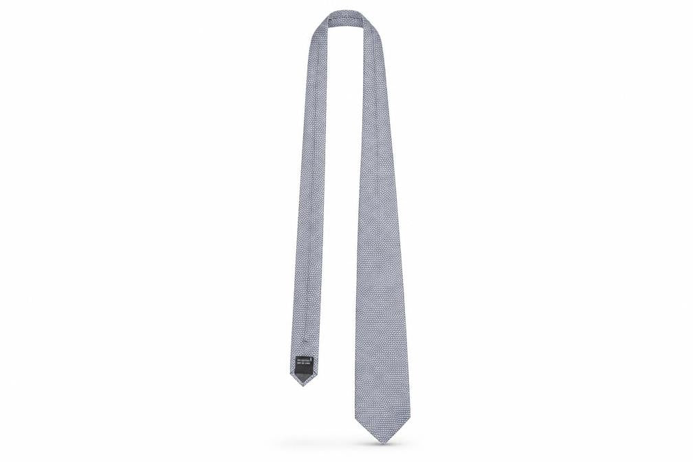 Front view of Kangol Men's Grey Geometric Tie, One Size