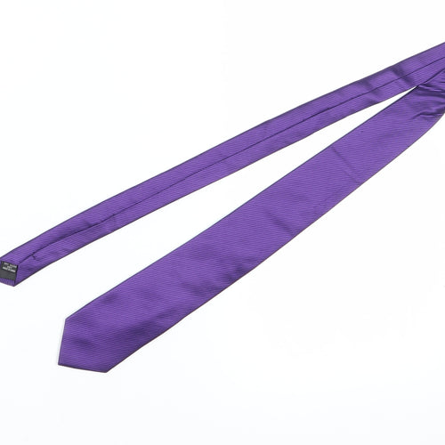 Jeff Banks Men's Purple Striped Silk Tie