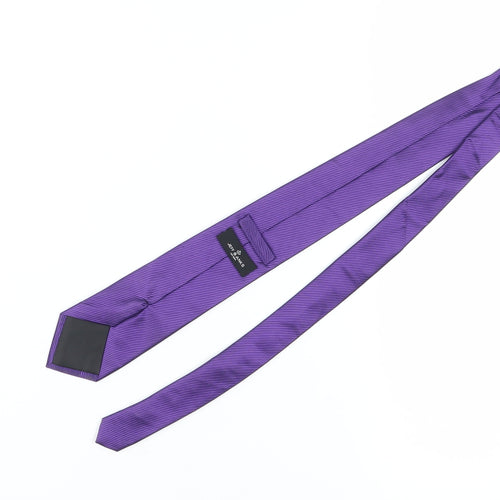 Jeff Banks Men's Purple Striped Silk Tie