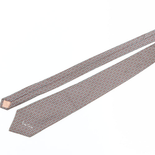 Pierre Cardin Men's Grey Geometric Silk Designer Tie
