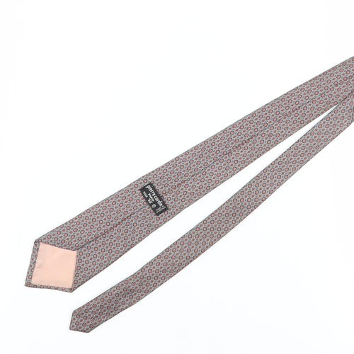 Pierre Cardin Men's Grey Geometric Silk Designer Tie