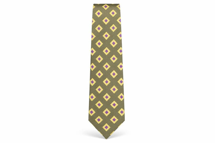 Ted Baker Men's Multicoloured Silk Geometric Tie