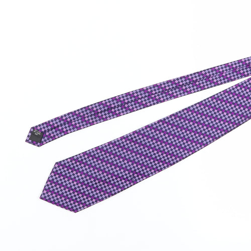 Pierre Cardin Men's Purple Geometric Silk Tie