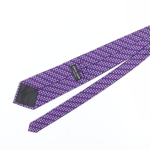 Pierre Cardin Men's Purple Geometric Silk Tie