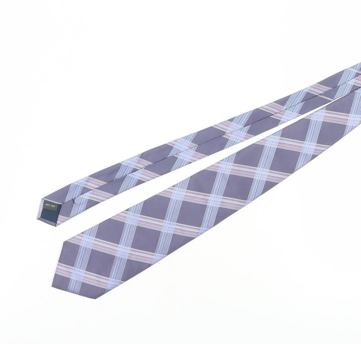 Austin Reed Men's Blue Plaid Silk Tie, One Size