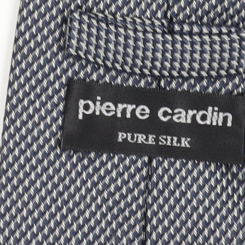 Pierre Cardin Men's Grey Silk Designer Tie