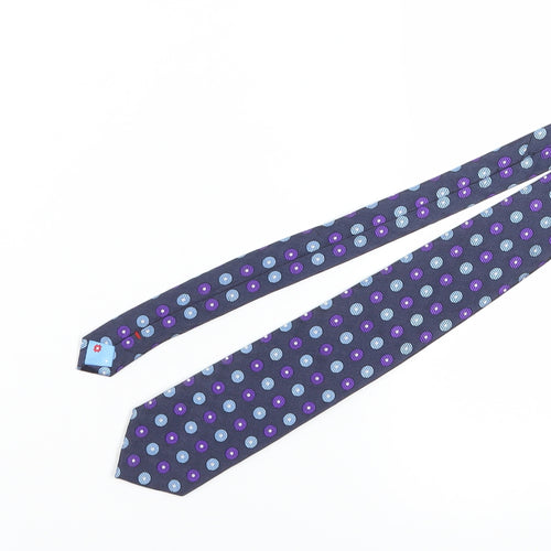 Daniel Hechter Men's Purple Polka Dot Silk Tie