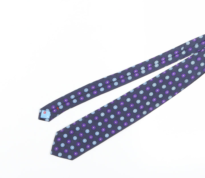 Daniel Hechter Men's Purple Polka Dot Silk Tie