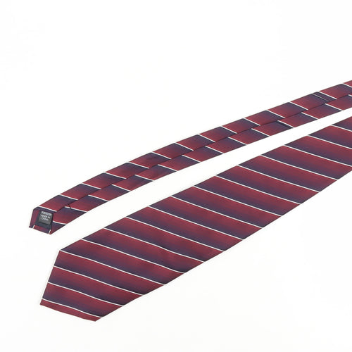 Thomas Nash Men’s Red Striped Tie, Polyester