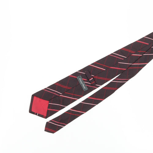 Austin Reed Men's Red Plaid Silk Tie