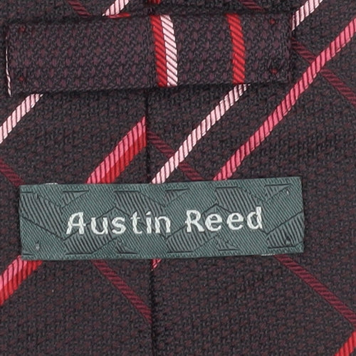 Austin Reed Men's Red Plaid Silk Tie