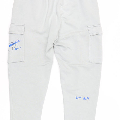 Nike Women's Grey Cargo Fleece Trousers Size S