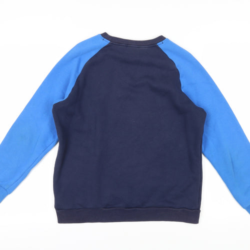 Adidas Boys Blue Sweatshirt 13-14Y Pullover Logo