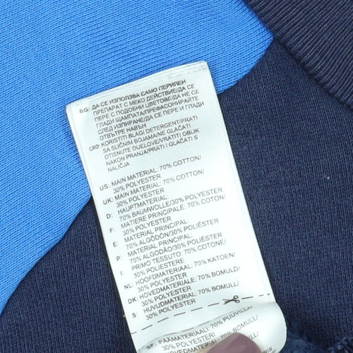 Adidas Boys Blue Sweatshirt 13-14Y Pullover Logo