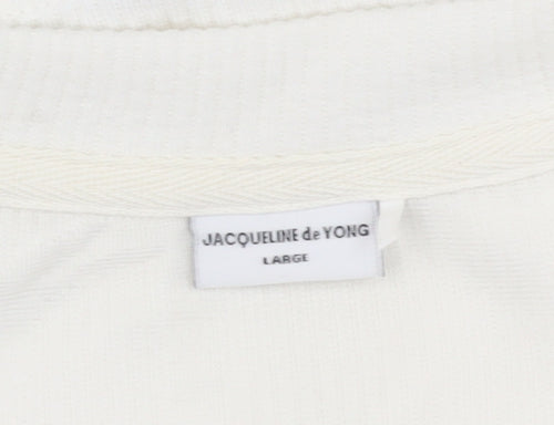 Jacqueline de Yong Women’s Ivory L Pullover Sweatshirt